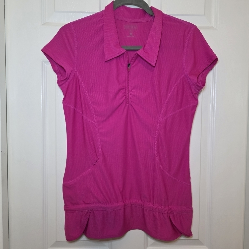 Athleta Women's Pink Short Sleeve Top Sz M